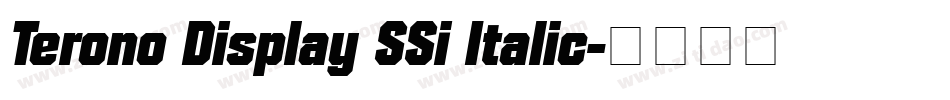 Terono Display SSi Italic字体转换